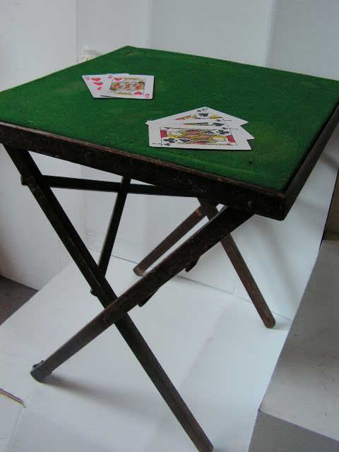 TABLE, Card Table - Green Felt 50 x 50cm